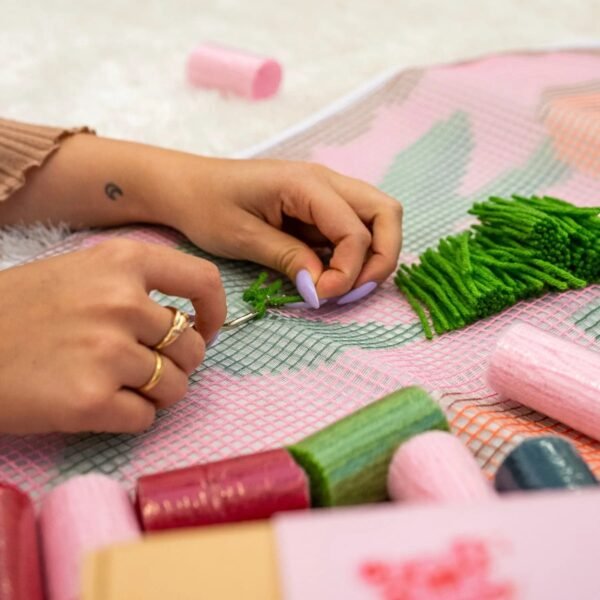 PARIS TULIP FEVER - XL Rug Making Kit- Handmade Tufting Embroidery Art for Beginners