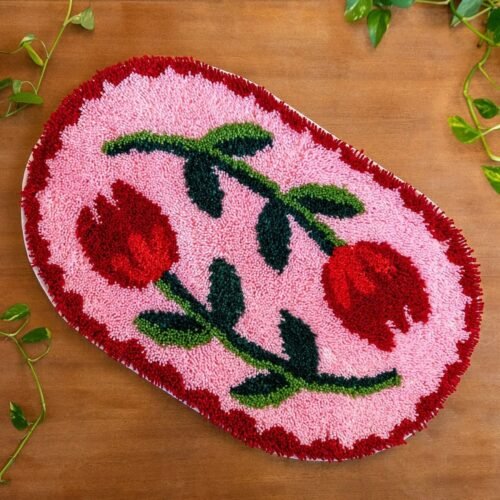 PARIS TULIP FEVER - XL Rug Making Kit- Handmade Tufting Embroidery Art for Beginners