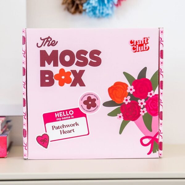 Patchwork Heart - Moss Coaster Kit