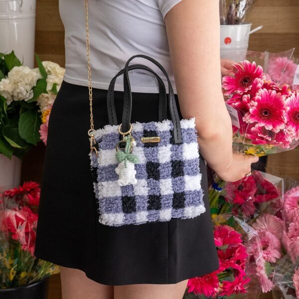 Black Gingham - Woven Tote Bag Kit
