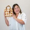 CHOCOLATE GINGHAM - Woven Tote Bag Kit-Crafts for Girls