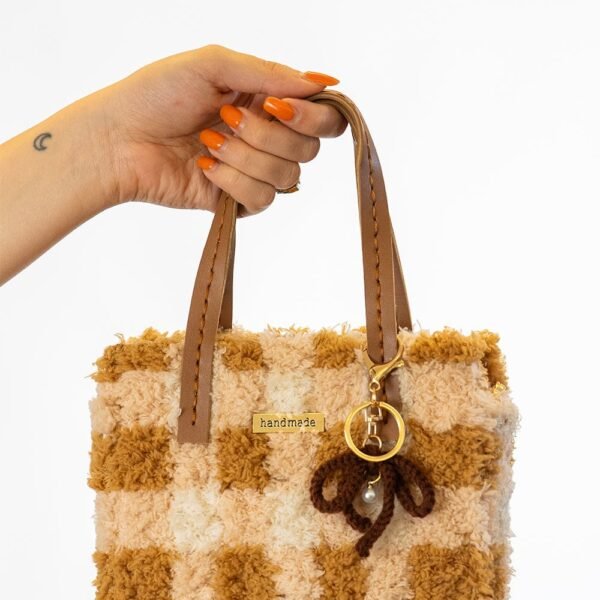 CHOCOLATE GINGHAM - Woven Tote Bag Kit-Crafts for Girls
