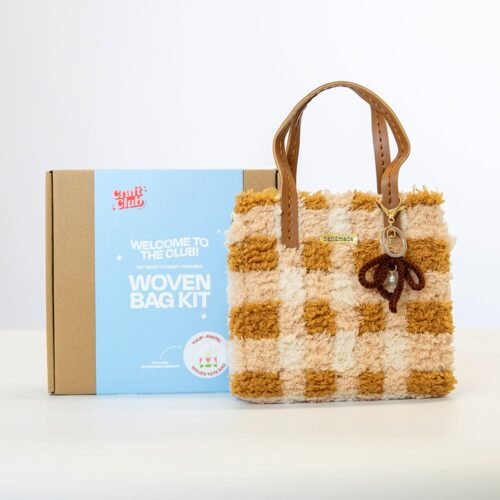 CHOCOLATE GINGHAM - Woven Tote Bag Kit-Crafts for Girls