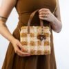 CHOCOLATE GINGHAM - Woven Tote Bag Kit-Crafts for Girls