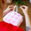 Pink Gingham - Woven Tote Bag Kit-Handmade Tufting Embroidery Art