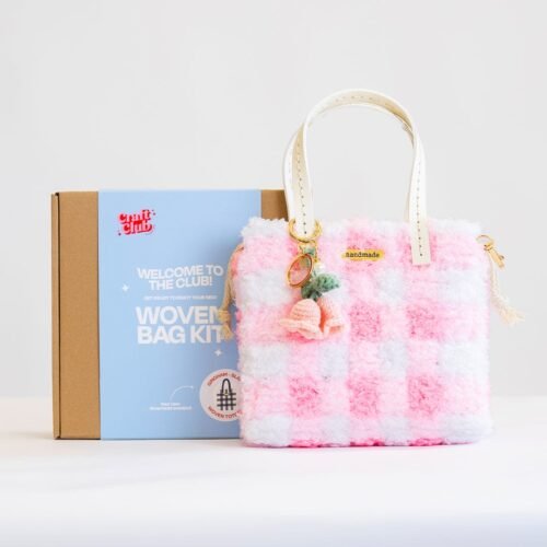 Pink Gingham - Woven Tote Bag Kit