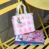 Pink Gingham - Woven Tote Bag Kit