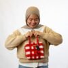 RED GINGHAM - Woven Tote Bag Kit-Kit for Beginners