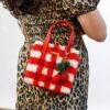 RED GINGHAM - Woven Tote Bag Kit-Kit for Beginners