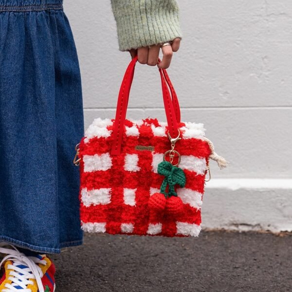 RED GINGHAM - Woven Tote Bag Kit