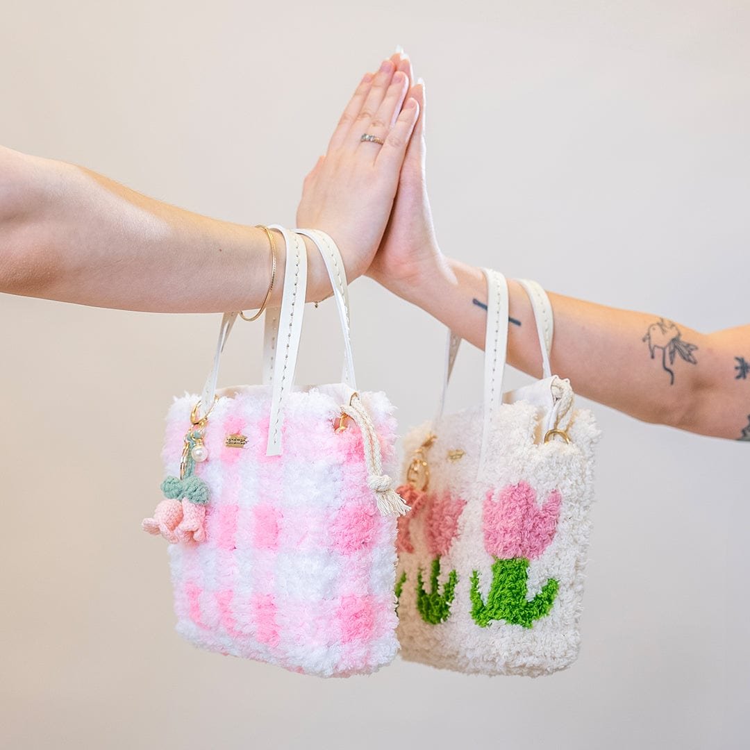 The Pinks - Woven Bag Bundle-Adults Starter Cross Stitch Kit
