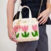 Pastel Tulip - Woven Tote Bag Kit-Handmade Tufting Embroidery Art