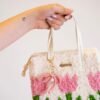 Pastel Tulip - Woven Tote Bag Kit-Handmade Tufting Embroidery Art