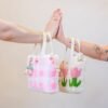 Pastel Tulip - Woven Tote Bag Kit-Handmade Tufting Embroidery Art