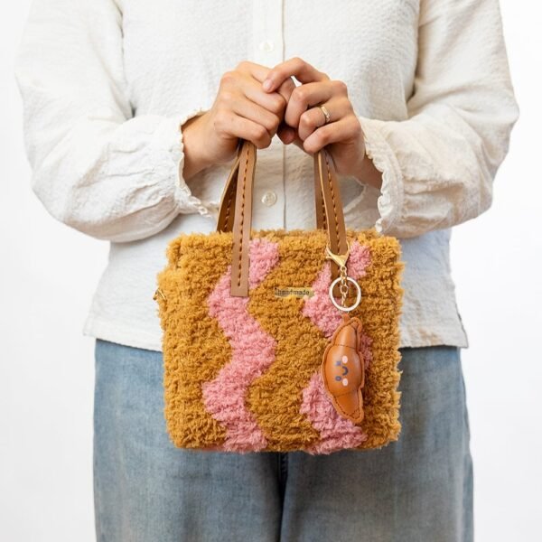 BLUSH - BROWN WAVEY - Woven Tote Bag Kit