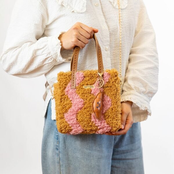 BLUSH - BROWN WAVEY - Woven Tote Bag Kit-Crafts for Girls