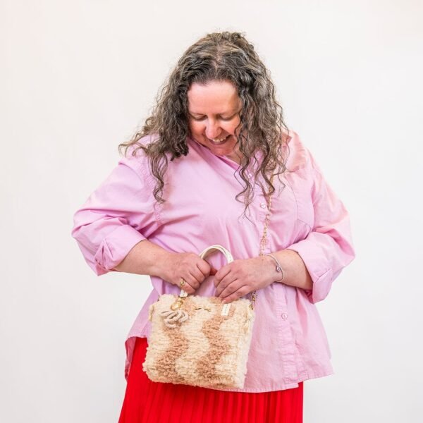 Neutrals Wavey - Woven Tote Bag Kit-Embroidery Kit for Beginners