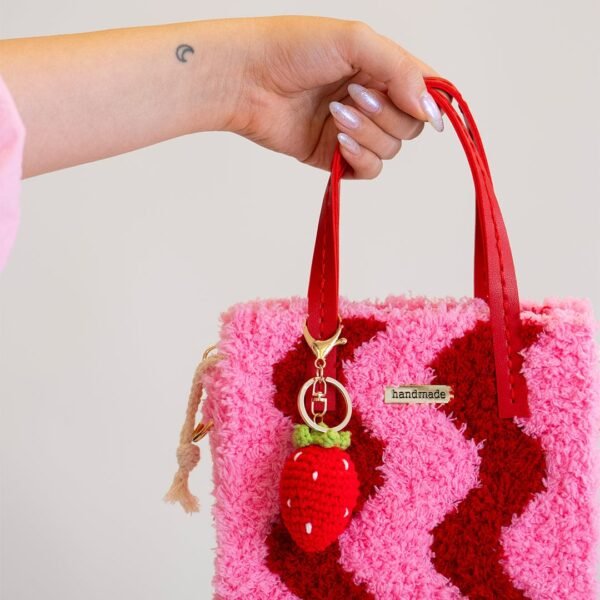 Pink - Red Wavey - Woven Tote Bag Kit