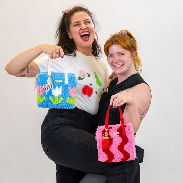 Pink - Red Wavey - Woven Tote Bag Kit