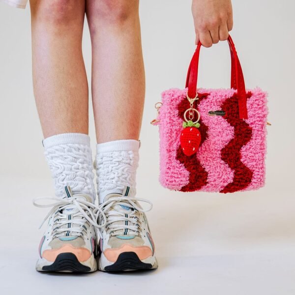Pink - Red Wavey - Woven Tote Bag Kit