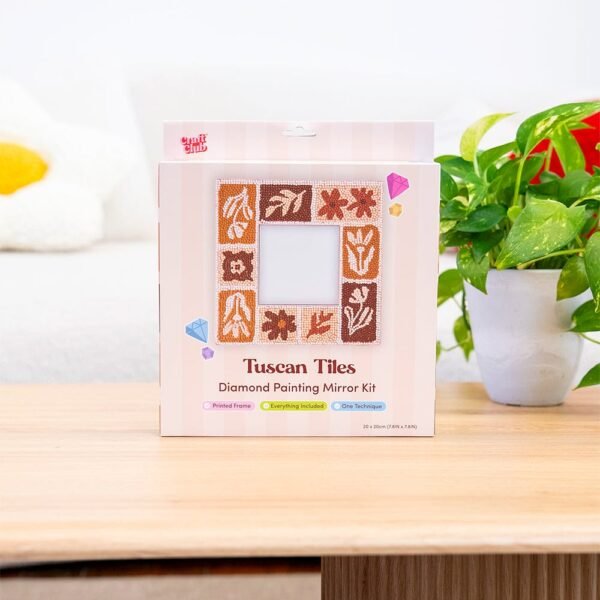 Tuscan Tiles - Diamond Painting Mirror Frame Kit