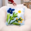 Baby Blue Wild Blooms - Latch Hook Cushion Kit