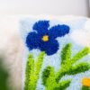 Baby Blue Wild Blooms - Latch Hook Cushion Kit