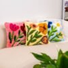 Earthy Wild Blooms - Latch Hook Cushion Kit