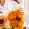 Earthy Wild Blooms - Latch Hook Cushion Kit unique