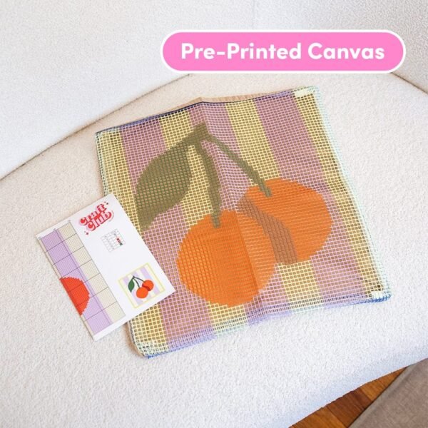 Earthy Wild Blooms - Latch Hook Cushion Kit