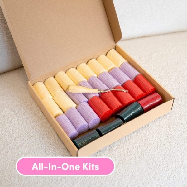 Fuchsia Wild Blooms - Latch Hook Cushion Kit-Kit for Beginners