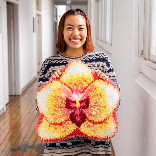ISLAND ORCHID - Latch Hook Rug Kit-latch hook kits