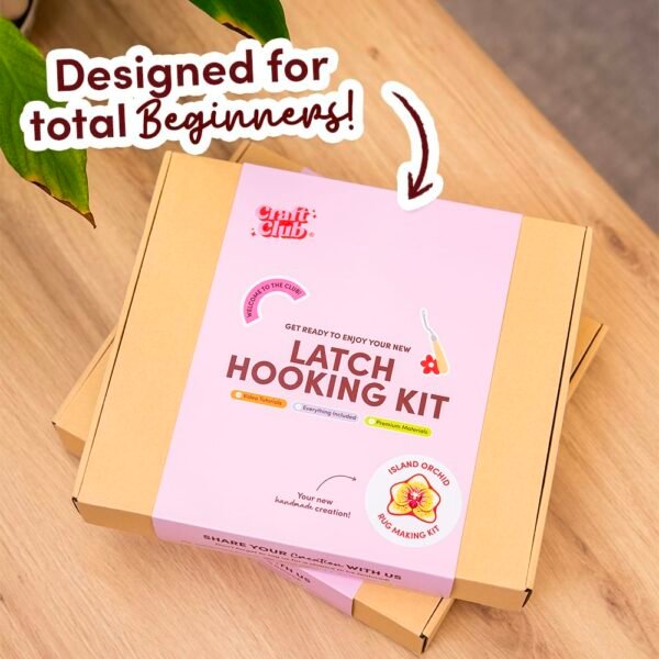 ISLAND ORCHID - Latch Hook Rug Kit