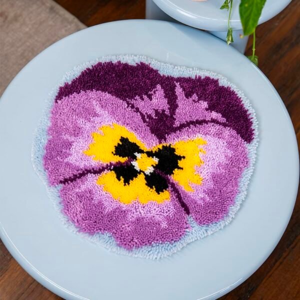 PRECIOUS PANSY - Latch Hook Rug Kit-latch hook kits