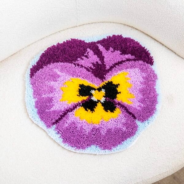 PRECIOUS PANSY - Latch Hook Rug Kit-latch hook kits