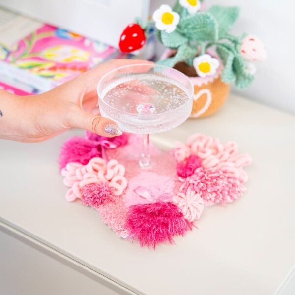Patchwork Heart - Moss Coaster Kit
