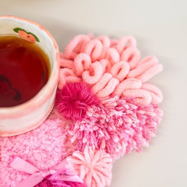 Patchwork Heart - Moss Coaster Kit