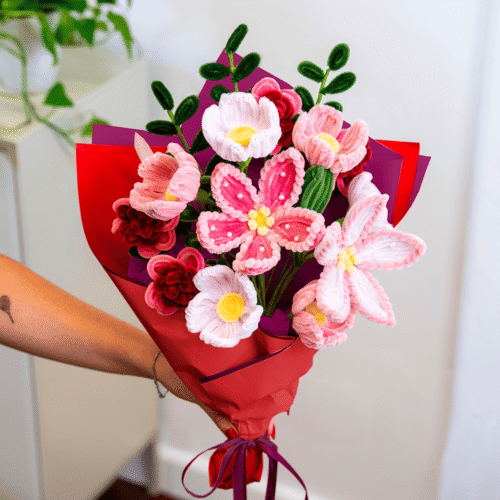 Blushing Bouquet - Pipe Cleaner Bouquet Kit-Kit for Beginners