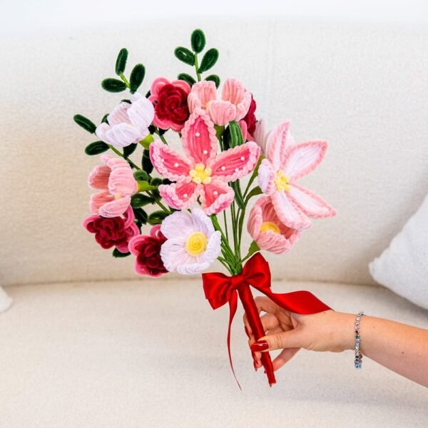 Blushing Bouquet - Pipe Cleaner Bouquet Kit-Kit for Beginners