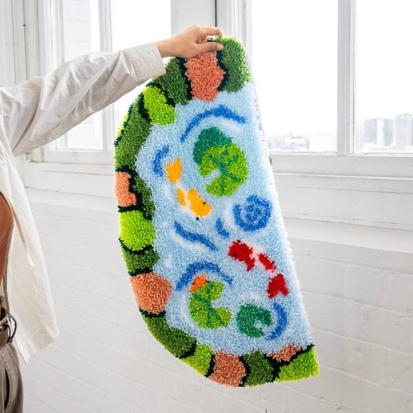 KOI POND - XL Mirror Rug Making Kit-latch hook kits