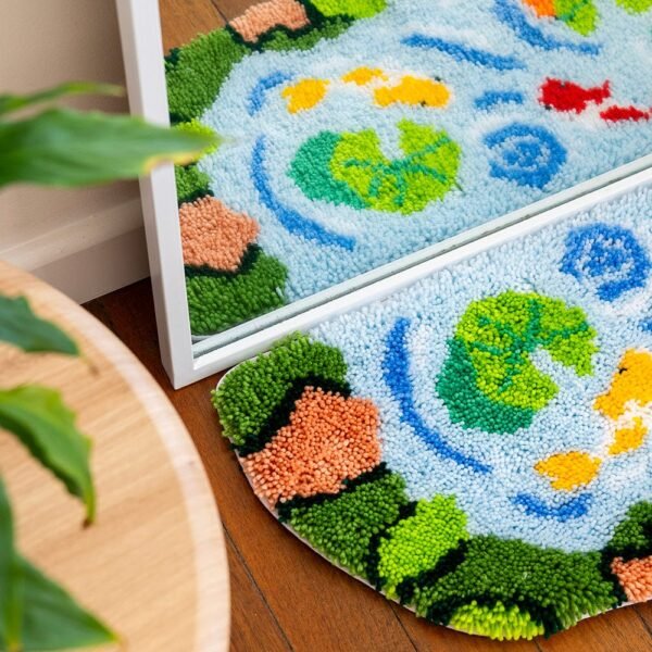 KOI POND - XL Mirror Rug Making Kit-latch hook kits