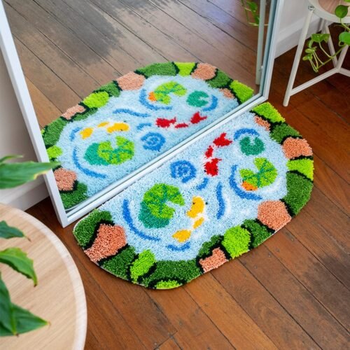 KOI POND - XL Mirror Rug Making Kit Home Decor