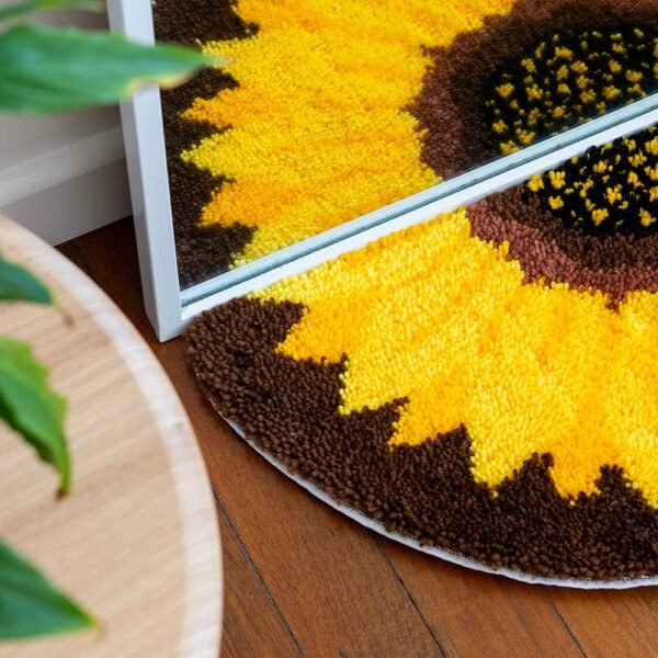 SUNFLOWER - XL Mirror Rug Making Kit Home Decor