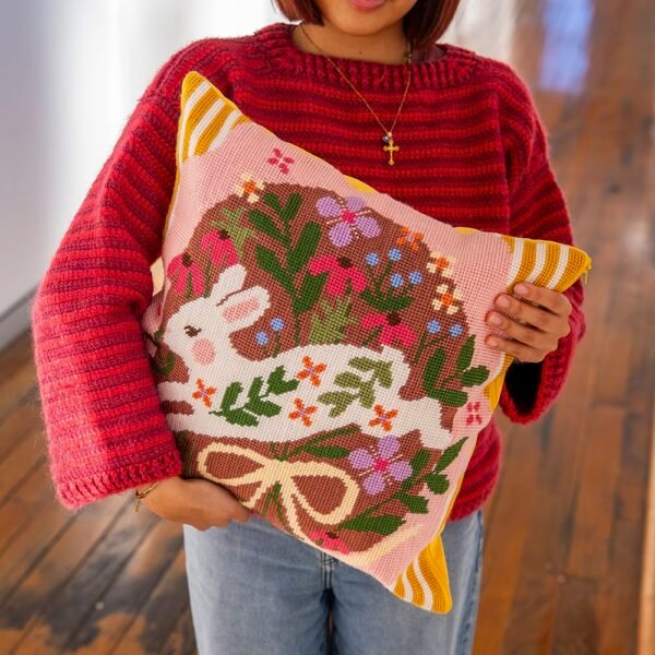 BOUNDING BUNNY - Tapestry Needlepoint Cushion Kit