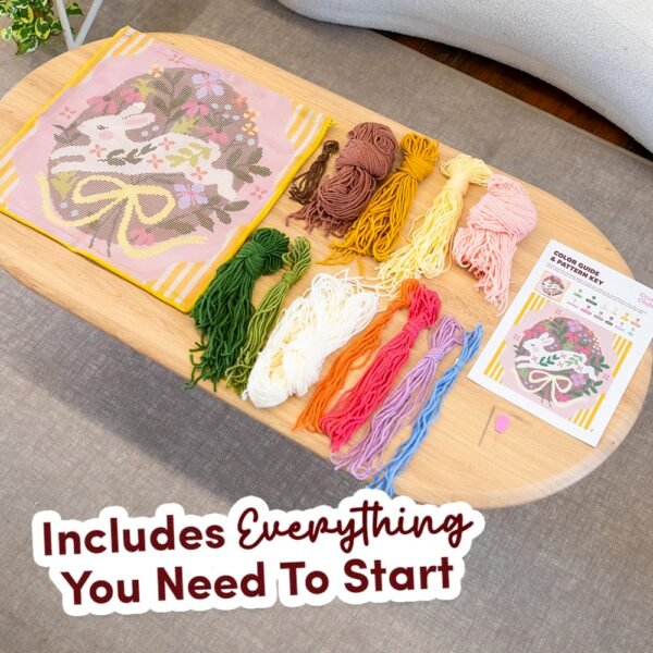 BOUNDING BUNNY - Tapestry Needlepoint Cushion Kit