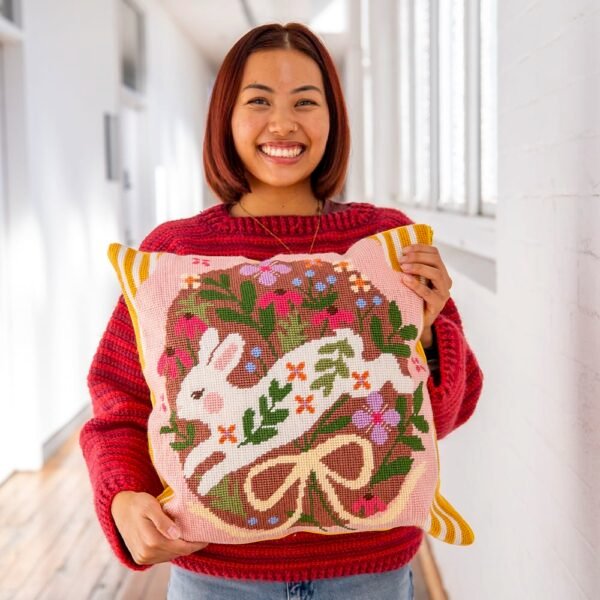 BOUNDING BUNNY - Tapestry Needlepoint Cushion Kit