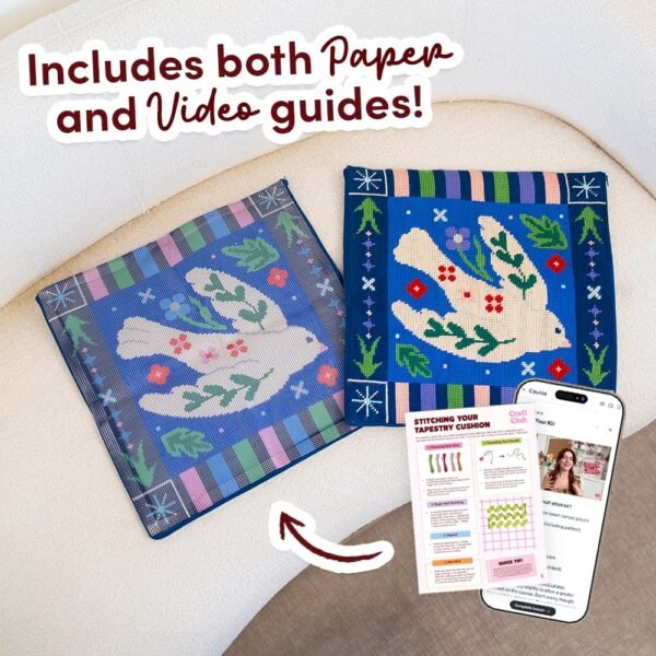 DARLING DOVE - Tapestry Needlepoint Cushion Kit unique