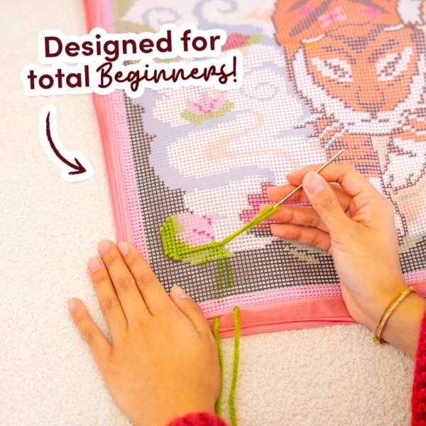 GENTLE TIGER - Tapestry Needlepoint Cushion Kit