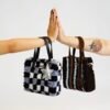 Black Checker- Woven Tote Bag Kit
