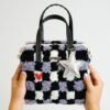 Black Checker- Woven Tote Bag Kit